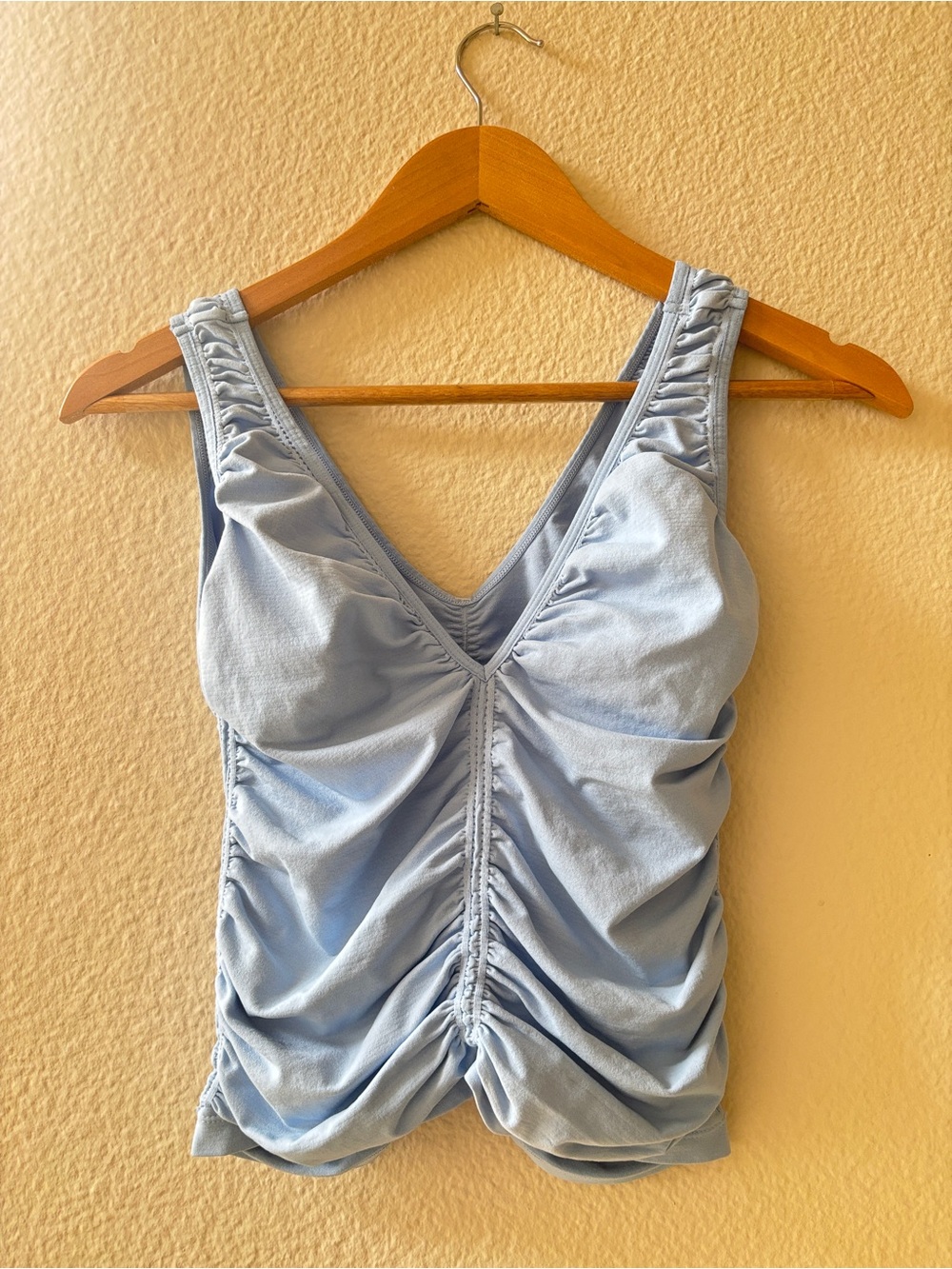 Free People FP Movement Good Karma V-Neck Ruched Tank Size S/M